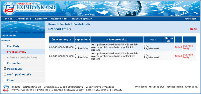 Prehľad poistných zmlúv